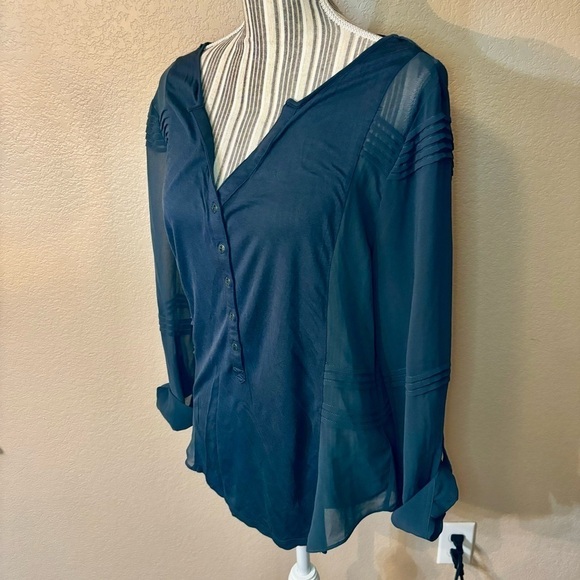 Gentlefawn Top Medium Black Grey Lightweight Viscose Super Soft Long Sleeves - Picture 9 of 15